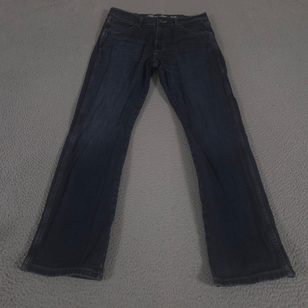 Wrangler Jeans Mens 35x31 Dark Wash Retro Slim Straight Leg Denim Classic Pants